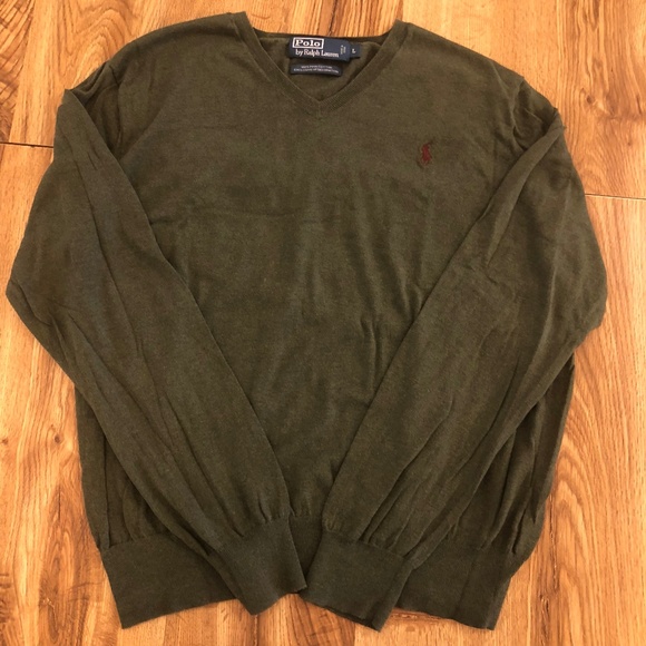 Polo Ralph Lauren Other - Polo Ralph Lauren cotton v-neck pullover L